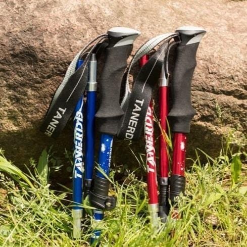 Verstelbare Opvouwbare Trekstokken Ergonomisch Wandelstok Compacte Reislengte Steun Outdoor 110-135 cm | Sulvida