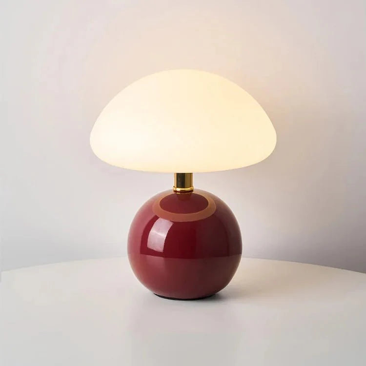 Keramische Tafellamp Paddenstoel Vorm Glazuur Sfeerlicht USB Oplaadbaar Moderne Sfeerverlichting Decoratief | Sulvida
