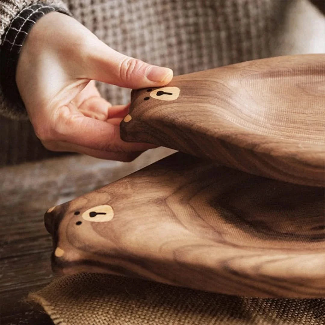 Houten Serveerplank Beer Vorm Snijplank Natuurlijk Hout Hapjesbord Keukenaccessoire Tafelaccessoire Decoratief | Sulvida