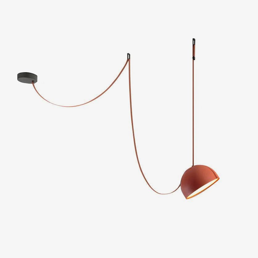 Hanglamp met Verstelbare Canvas Banden Zwart Oranje LED Geïntegreerd 360° Lichtverspreiding Modern Design | Sulvida