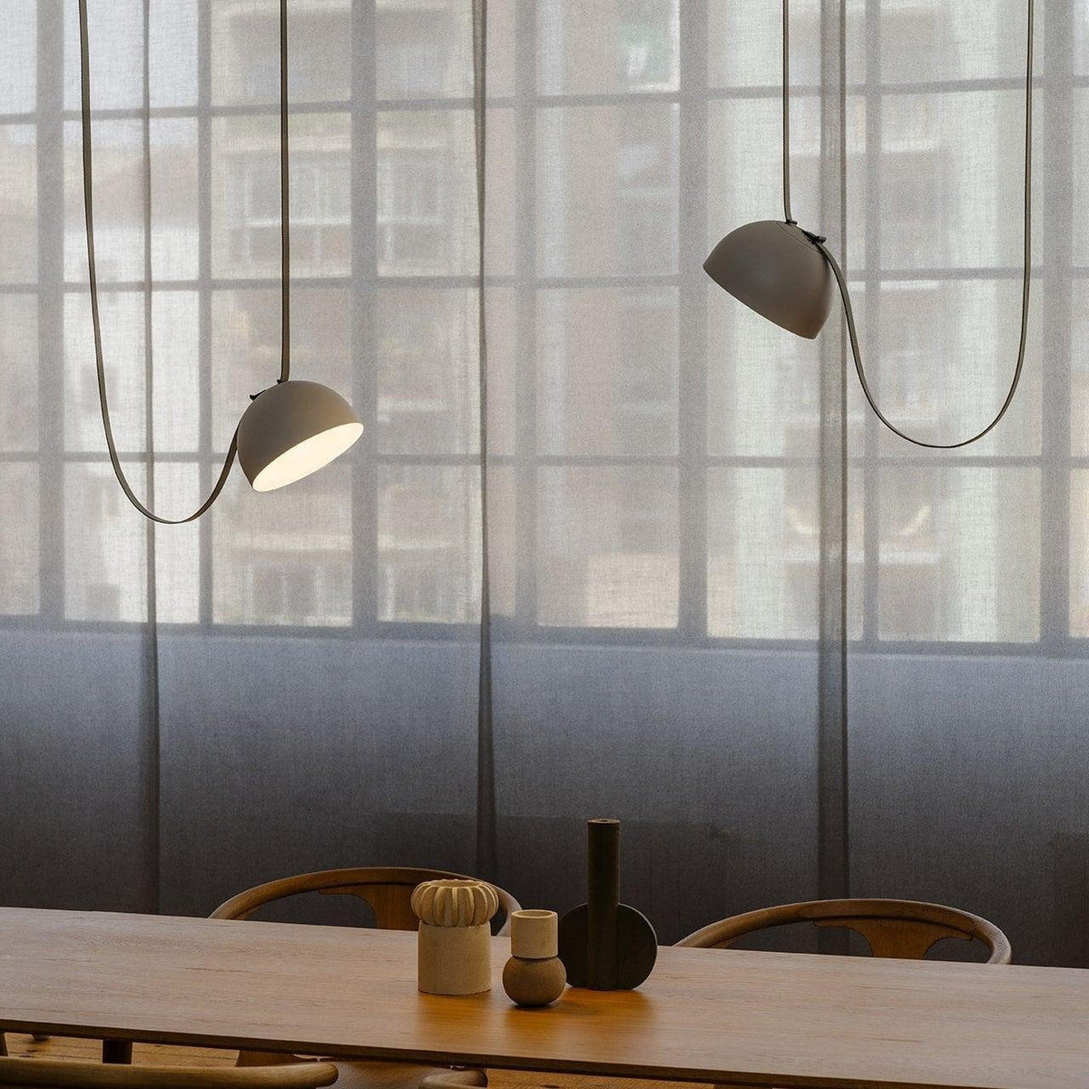 Hanglamp met Verstelbare Canvas Banden Zwart Oranje LED Geïntegreerd 360° Lichtverspreiding Modern Design | Sulvida