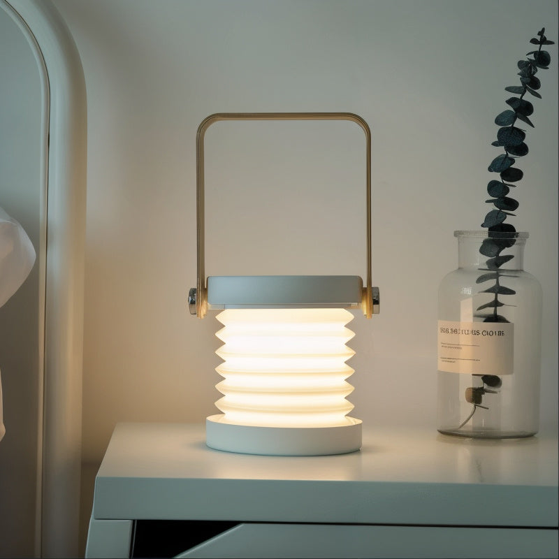 Oplaadbare LED Lantaarn met USB Dimfunctie 25×12cm Sfeervol Sfeerverlichting Tafellamp voor Binnen Draagbaar Decoratief Ledlampje Dimbaar Sfeerlicht Tafelverlichting Draadloos Modern Design | Sulvida