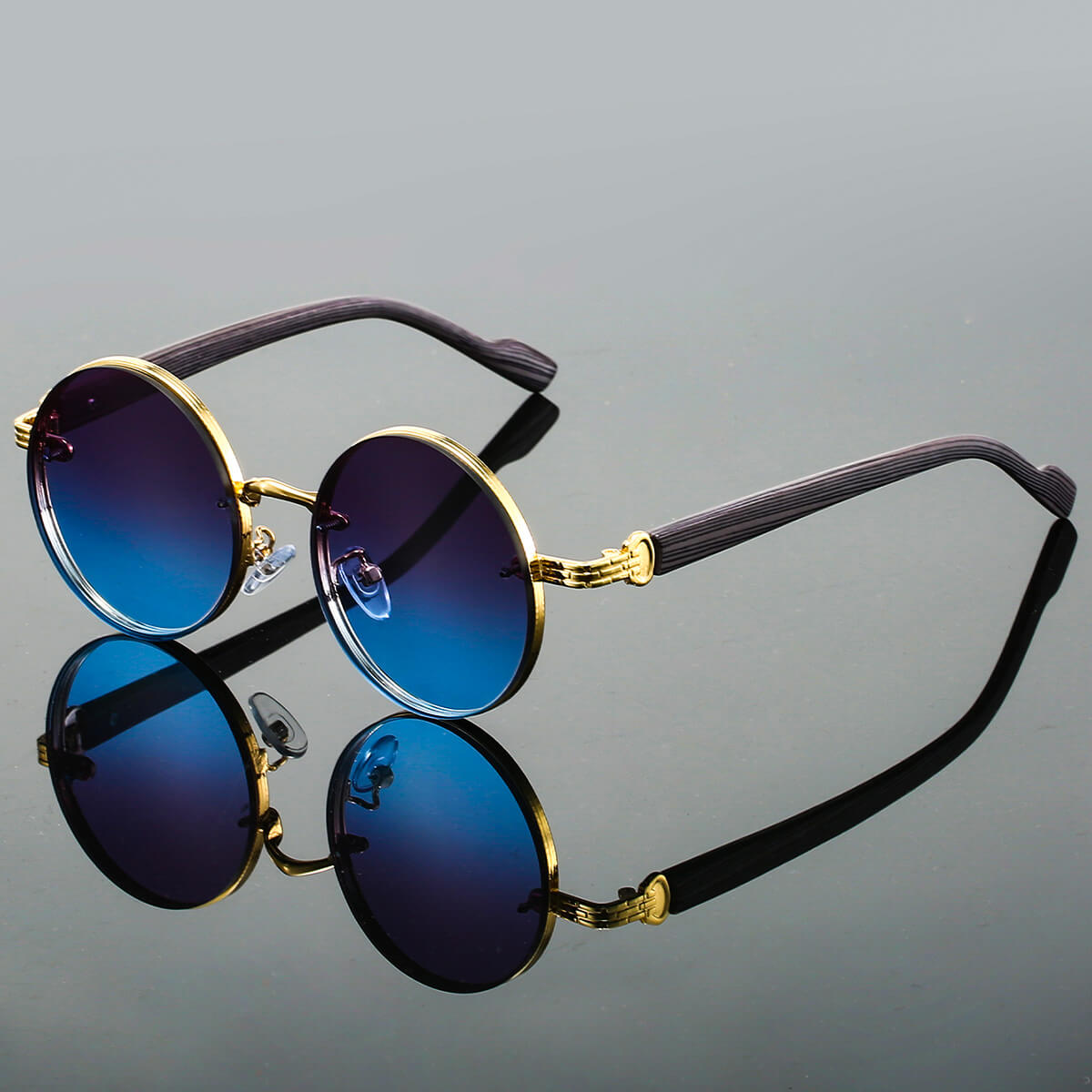 Ronde Retro Zonnebril met UV400 Bescherming Metalen Frame Vintage Stijl Unisex Zonnebril voor Dames en Heren | Sulvida