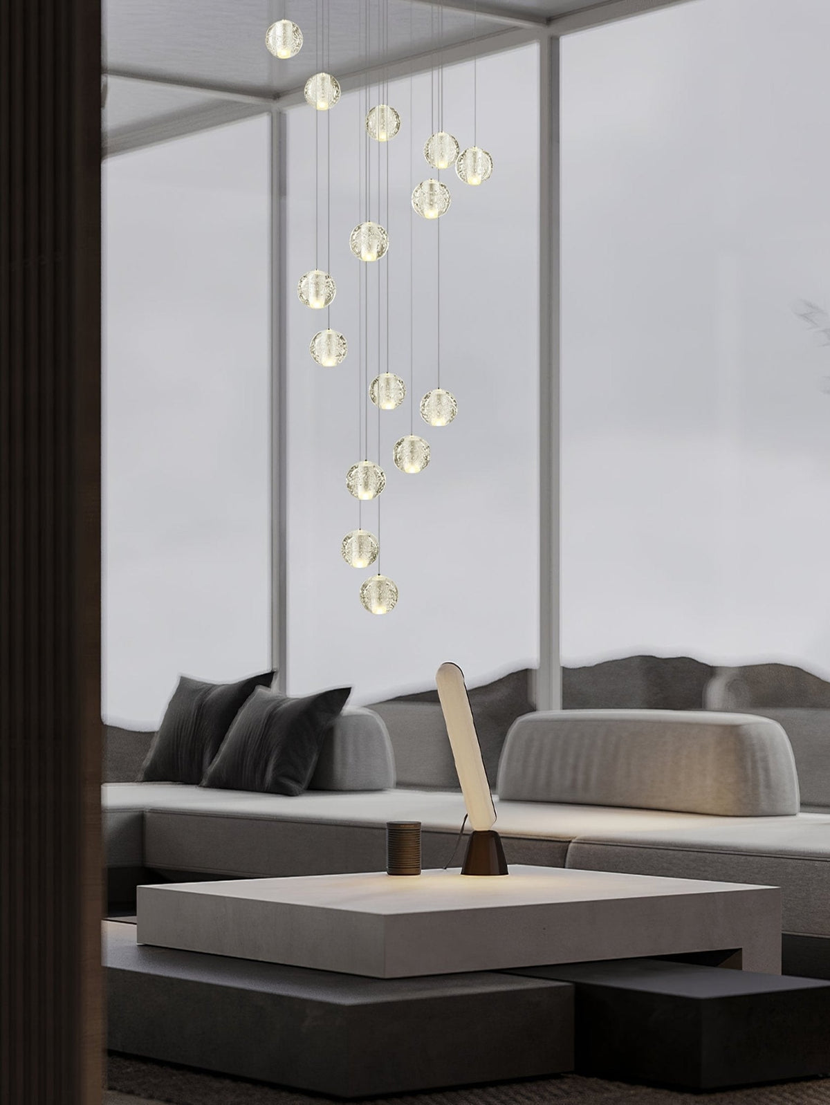 Kristallen Bollenlamp Hanglamp Meervoudig Chroom Glas Eethoek Woonkamer Plafondverlichting Modern Design Interieur | Sulvida