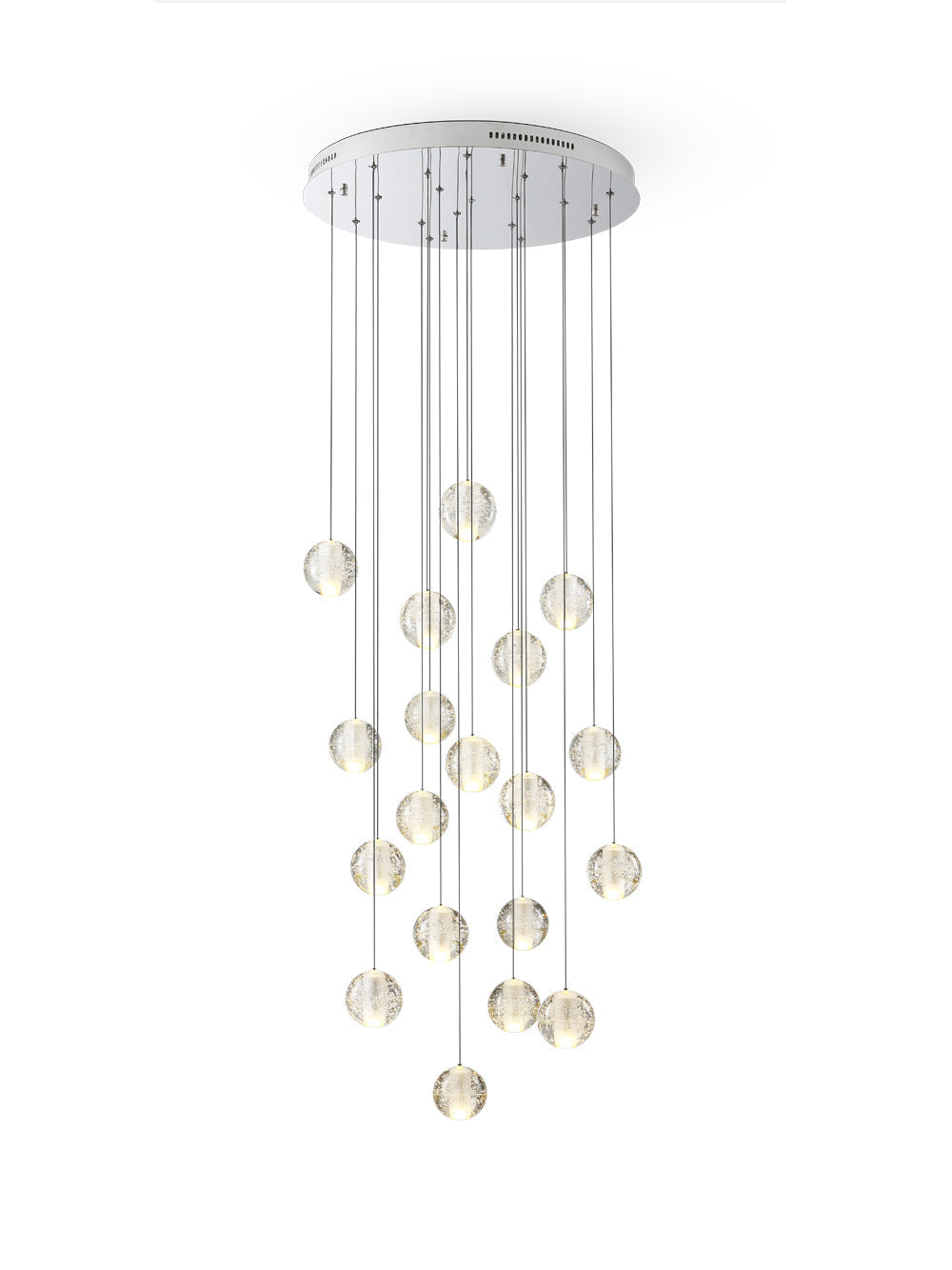 Kristallen Bollenlamp Hanglamp Meervoudig Chroom Glas Eethoek Woonkamer Plafondverlichting Modern Design Interieur | Sulvida