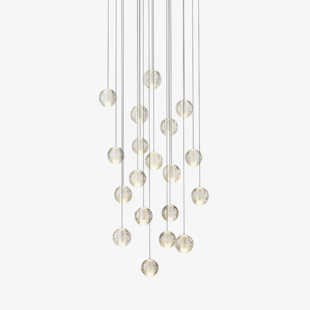 Kristallen Bollenlamp Hanglamp Meervoudig Chroom Glas Eethoek Woonkamer Plafondverlichting Modern Design Interieur | Sulvida