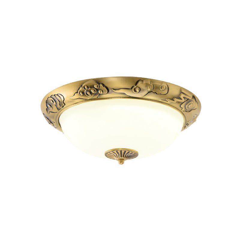 Ronde plafondlamp met glazen kap metalen armatuur LED verlichtingselement 30 40 50cm interieurverlichting | Sulvida