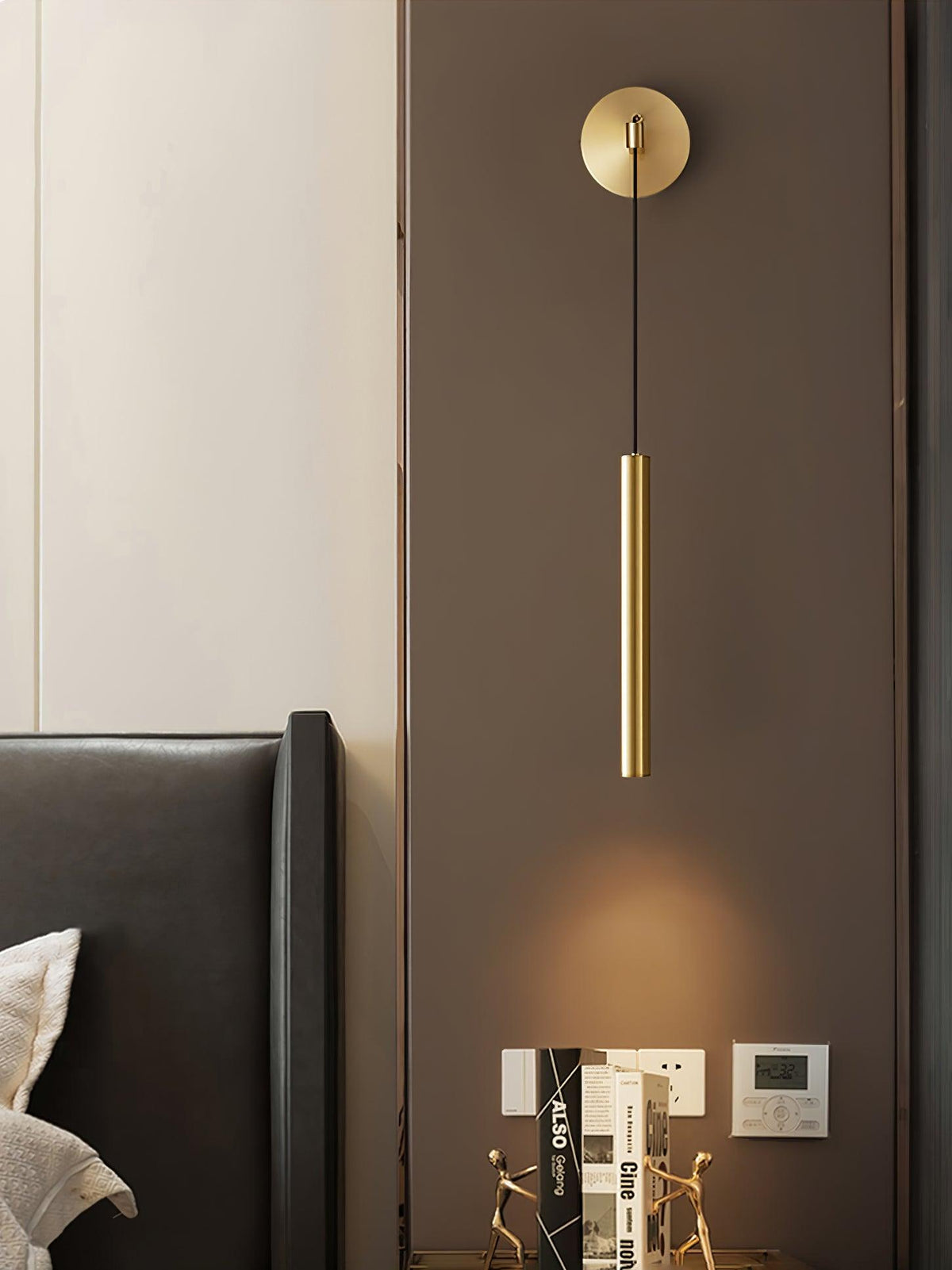 Minimalistische Wandlamp Messing of Zwart 60cm LED Geïntegreerd Strak Design Lijnverlichting Interieur | Sulvida