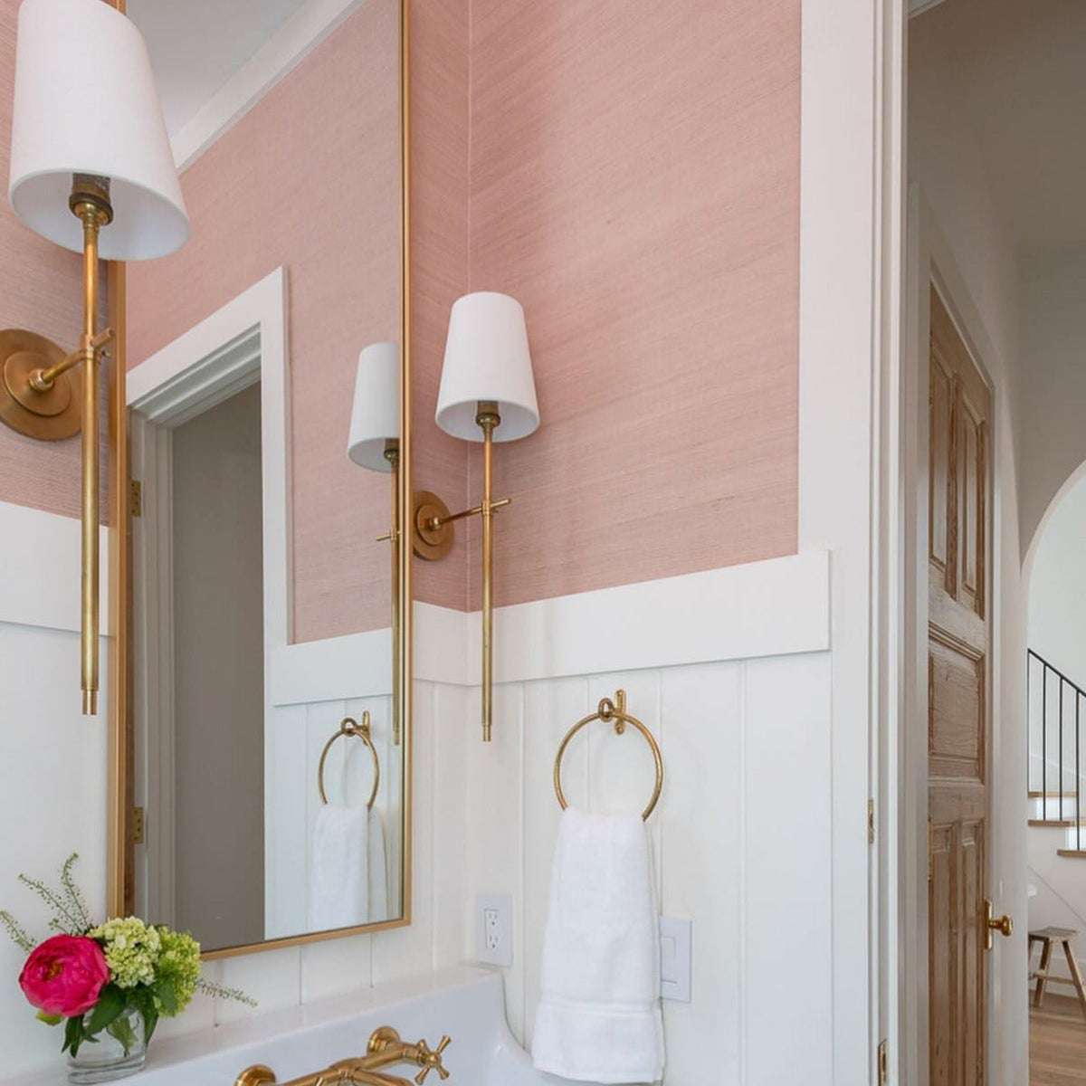 Wandlamp Messing met Linnen Kap Klassieke Wandverlichting Slaapkamer Eetkamer Warm Sfeerverlichting Elegant | Sulvida