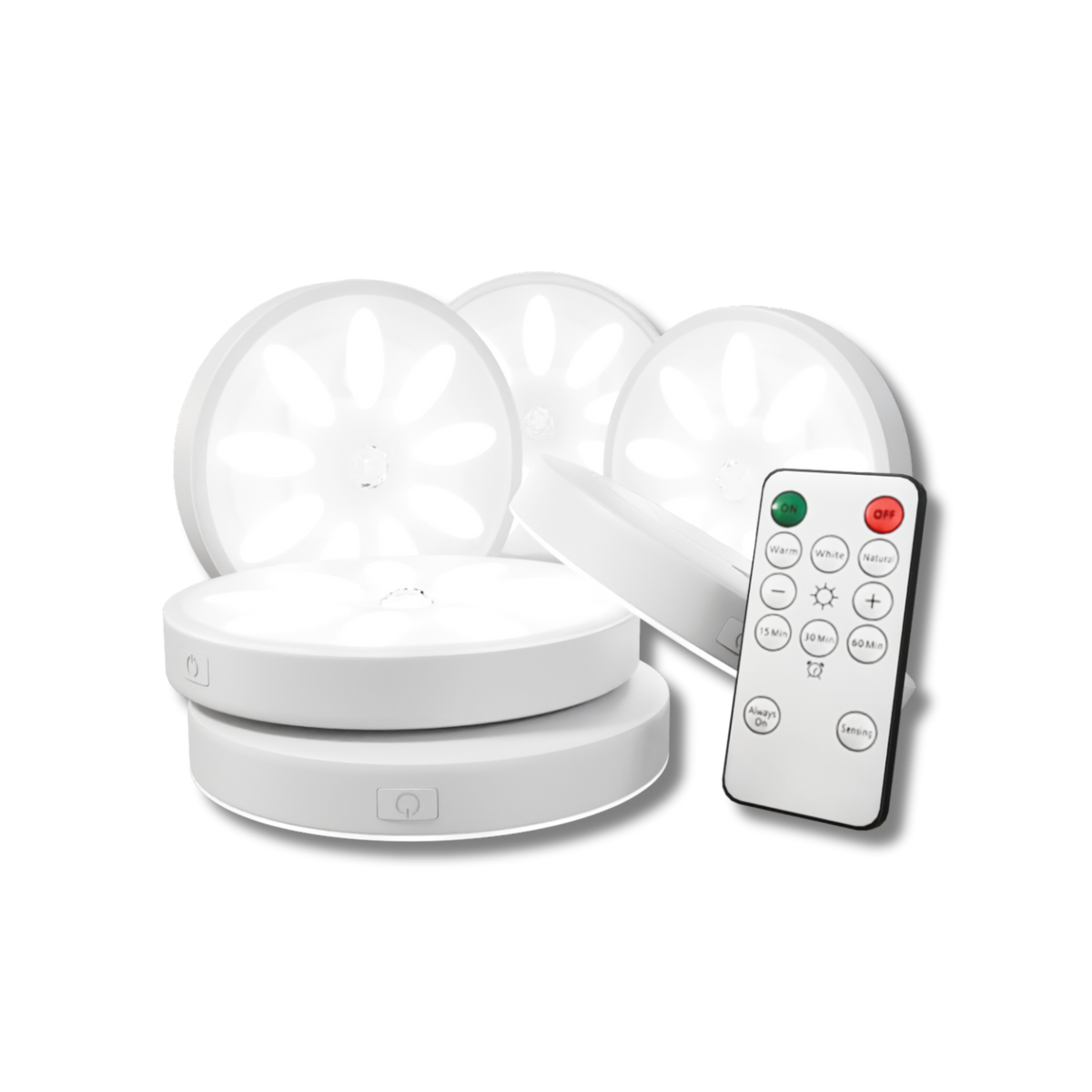 Oplaadbare LED-spots met bewegingssensor dimfunctie magnetische bevestiging draadloos op batterij verlichting | Sulvida