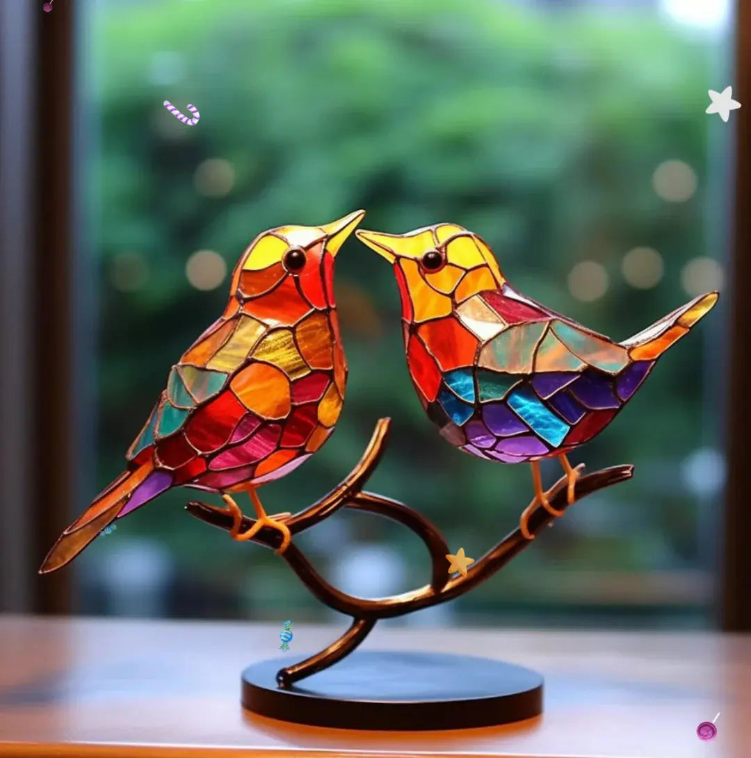 Vogel Raamsticker Set Decoratieve Zonlicht Reflecterende Vogels Glas Ornament Kleurrijk Raamdecoratie Woonkamer Slaapkamer Cadeau | Sulvida