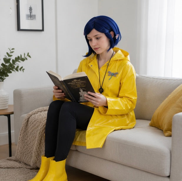 Gele Regenjas Verkleedkostuum Trenchcoat voor Anime Convention Halloween Cosplay Feest Carnaval Themafeest | Sulvida