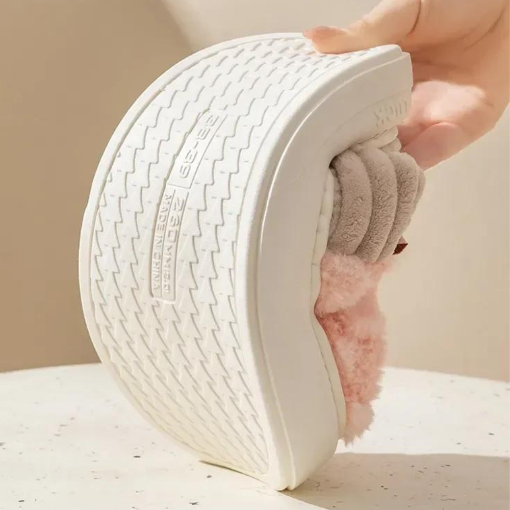 Pantoufles chaudes avec doublure douce et duveteuse, chaussures d’intérieur pour les soirées d’hiver, confortables et antidérapantes | Sulvida