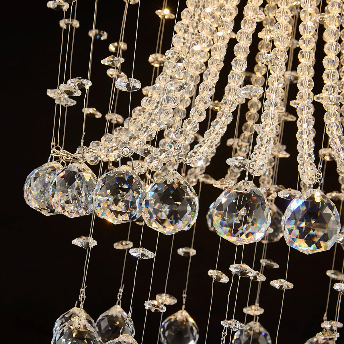 Kristallen Plafondlamp Kwal 40 cm Chroomafwerking Moderne 5-Lichts Plafonnière voor Hal Woonkamer Slaapkamer | Sulvida