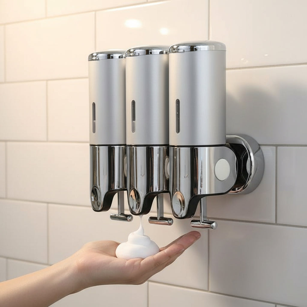 Wandzeepdispenser 500ml RVS – Pompflacon voor Badkamer Douche Toilet Wastafel – Lotion Shampoo Dispenser | Sulvida