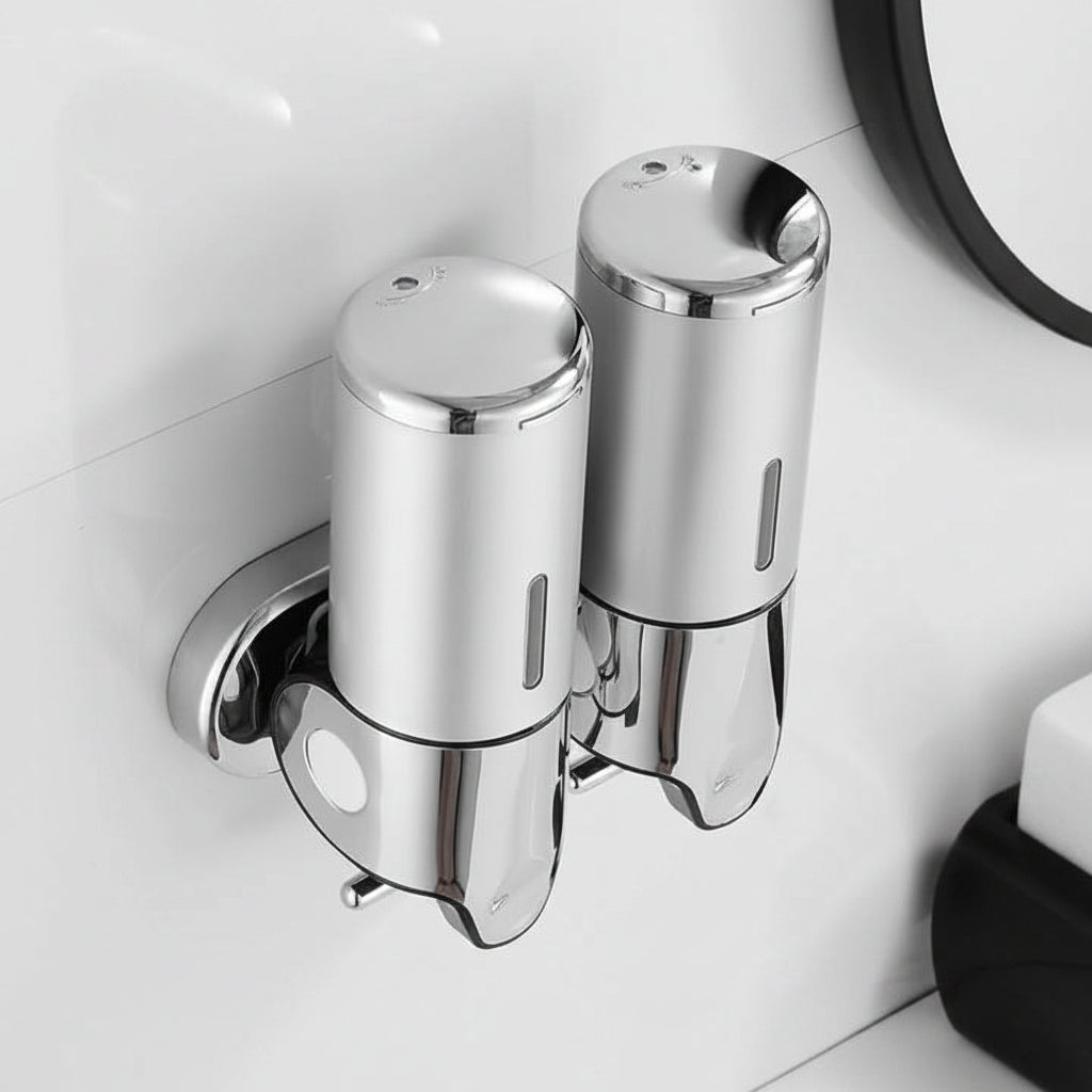 Wandzeepdispenser 500ml RVS – Pompflacon voor Badkamer Douche Toilet Wastafel – Lotion Shampoo Dispenser | Sulvida