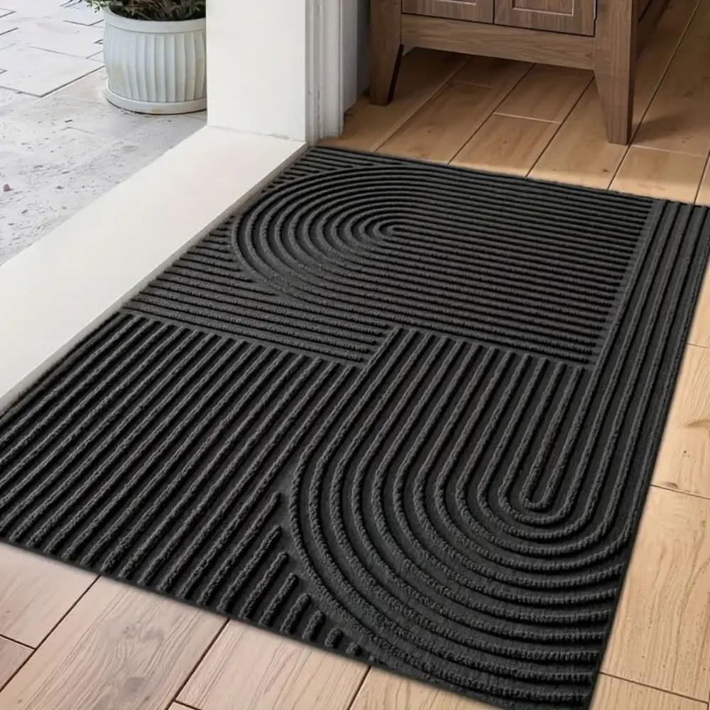 Absorberende Deurmat met Golvend Lijnenpatroon Wasbaar Antislip 45x75 60x90 cm voor Entree Hal Badkamer | Sulvida