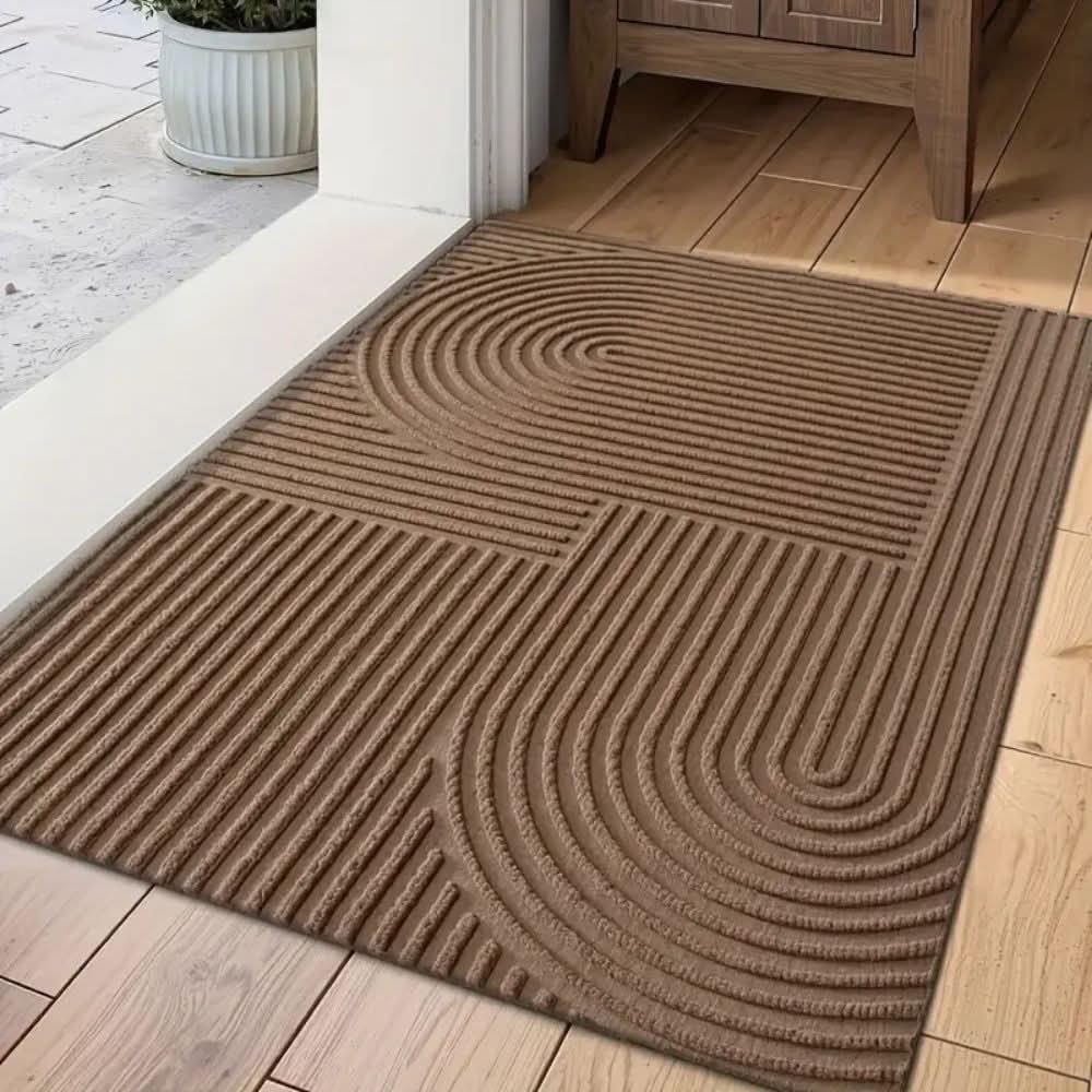 Absorberende Deurmat met Golvend Lijnenpatroon Wasbaar Antislip 45x75 60x90 cm voor Entree Hal Badkamer | Sulvida