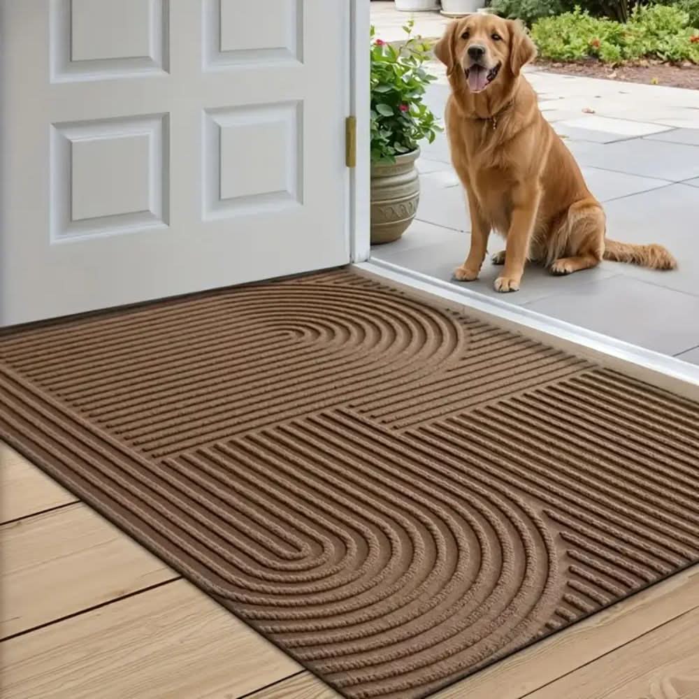 Absorberende Deurmat met Golvend Lijnenpatroon Wasbaar Antislip 45x75 60x90 cm voor Entree Hal Badkamer | Sulvida