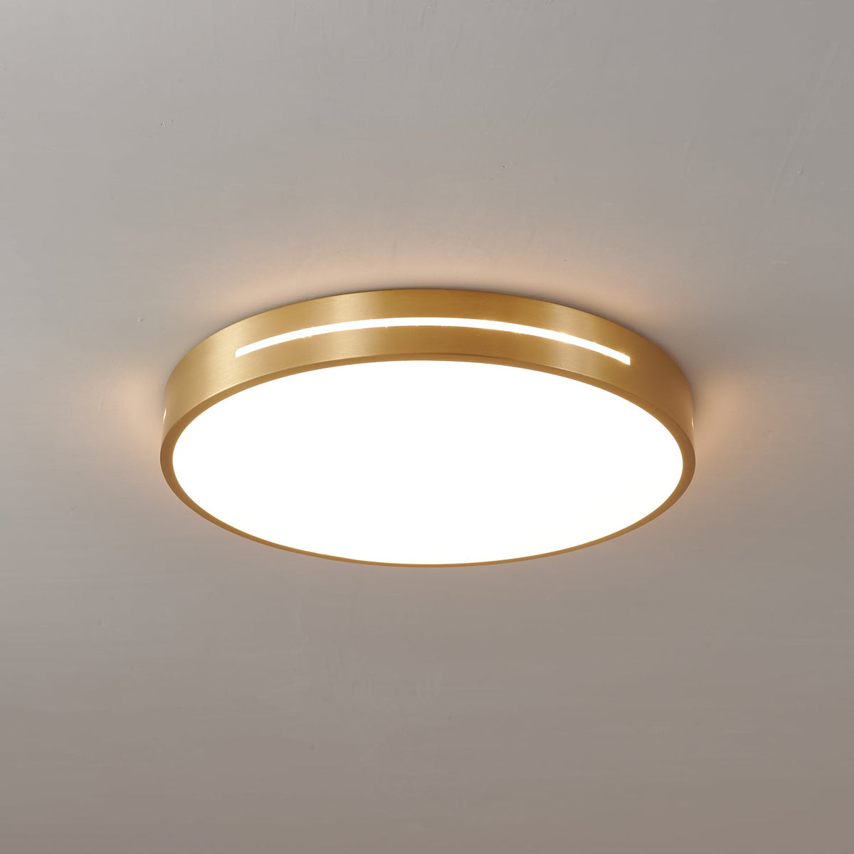 Plafondlamp Messing met Geïntegreerde LED Rond of Vierkant Minimalistisch Design Woonkamer Slaapkamer | Sulvida