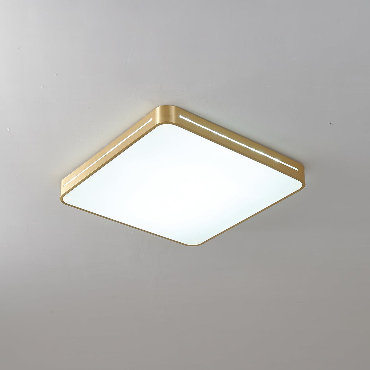 Plafondlamp Messing met Geïntegreerde LED Rond of Vierkant Minimalistisch Design Woonkamer Slaapkamer | Sulvida