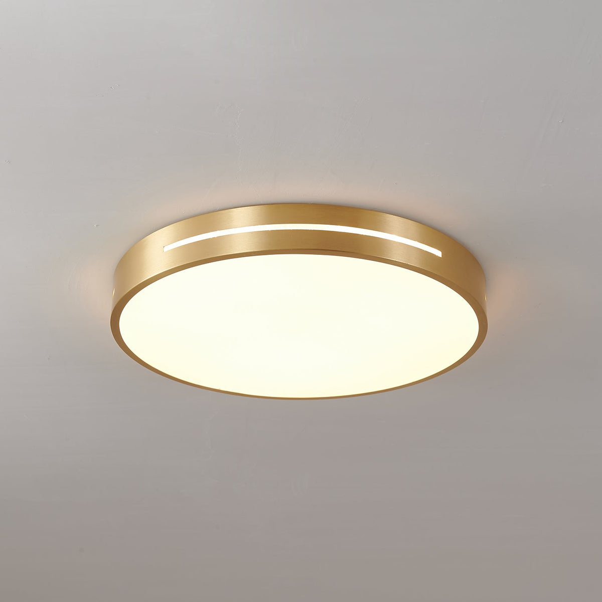 Plafondlamp Messing met Geïntegreerde LED Rond of Vierkant Minimalistisch Design Woonkamer Slaapkamer | Sulvida