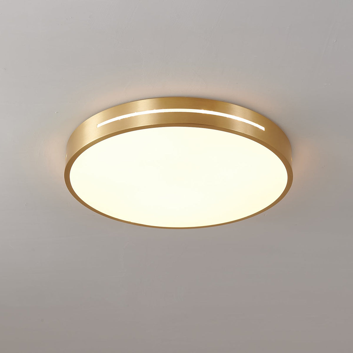 Plafondlamp Messing met Geïntegreerde LED Rond of Vierkant Minimalistisch Design Woonkamer Slaapkamer | Sulvida