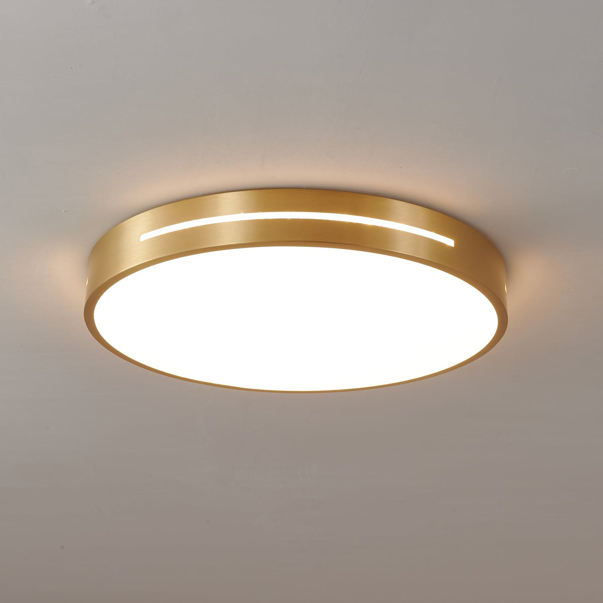 Plafondlamp Messing met Geïntegreerde LED Rond of Vierkant Minimalistisch Design Woonkamer Slaapkamer | Sulvida