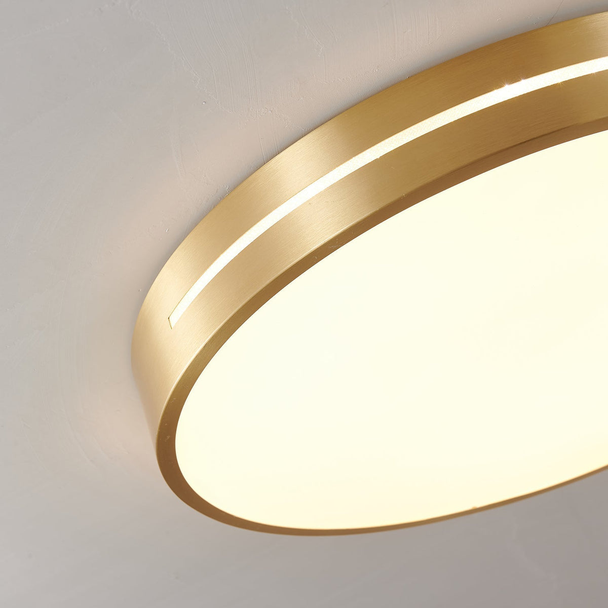 Plafondlamp Messing met Geïntegreerde LED Rond of Vierkant Minimalistisch Design Woonkamer Slaapkamer | Sulvida