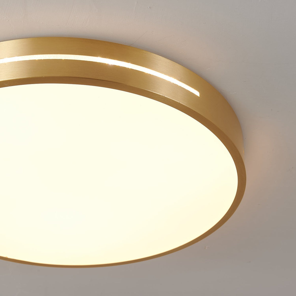 Plafondlamp Messing met Geïntegreerde LED Rond of Vierkant Minimalistisch Design Woonkamer Slaapkamer | Sulvida