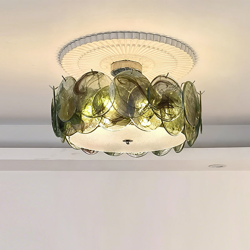 Plafondlamp met metalen frame en glazen bol voor woonkamer, slaapkamer, eetkamer, hal en lounge industrieel | Sulvida