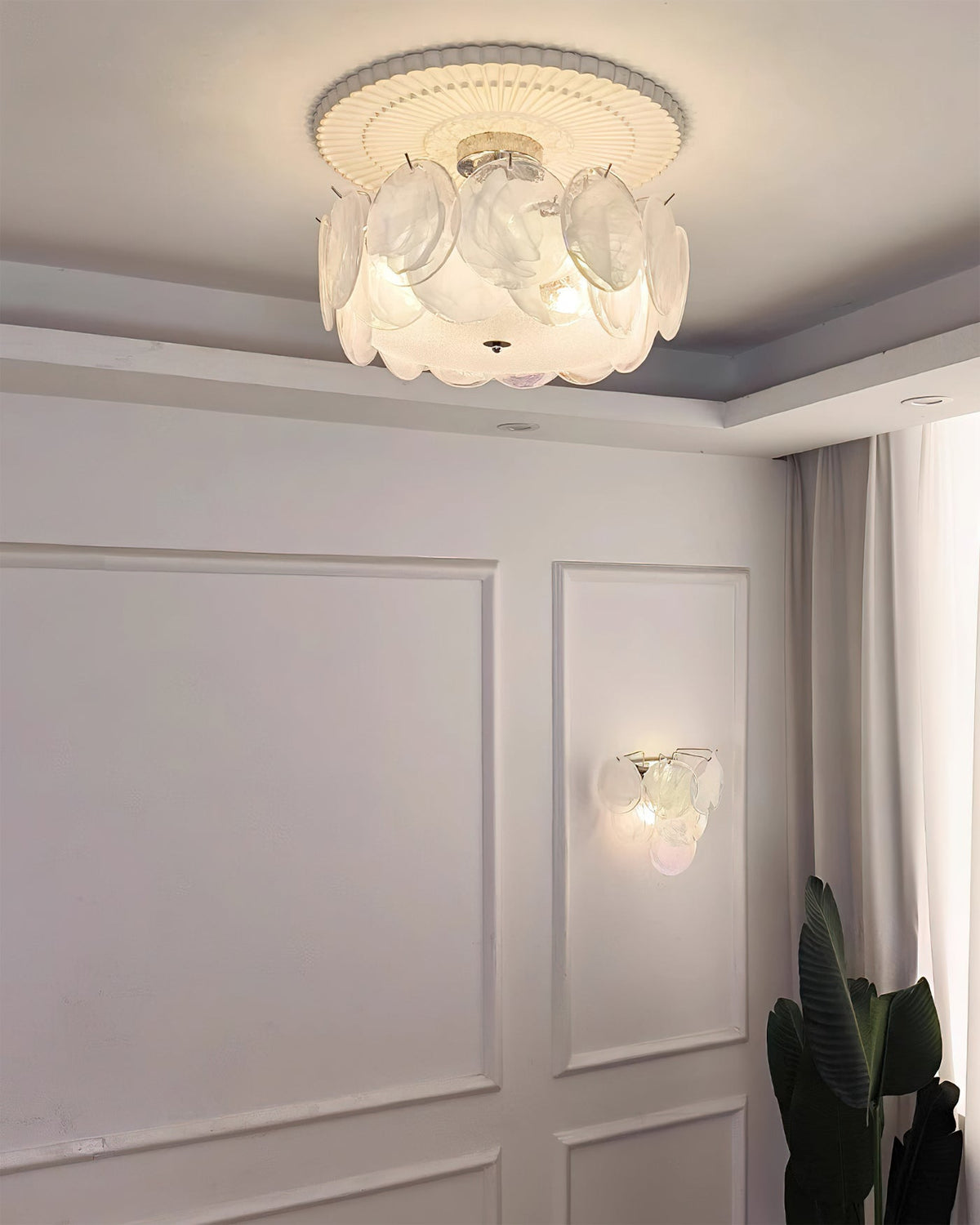 Plafondlamp met metalen frame en glazen bol voor woonkamer, slaapkamer, eetkamer, hal en lounge industrieel | Sulvida