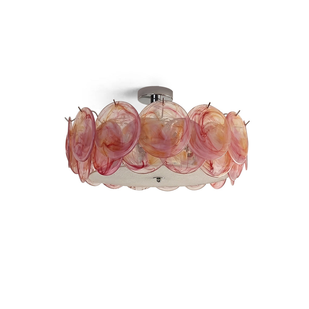 Plafondlamp met metalen frame en glazen bol voor woonkamer, slaapkamer, eetkamer, hal en lounge industrieel | Sulvida