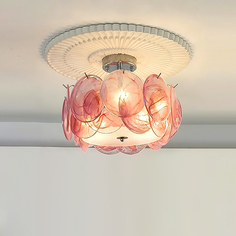 Plafondlamp met metalen frame en glazen bol voor woonkamer, slaapkamer, eetkamer, hal en lounge industrieel | Sulvida