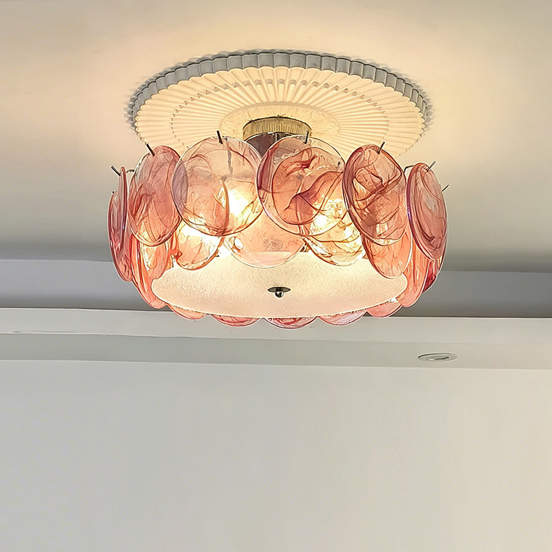 Plafondlamp met metalen frame en glazen bol voor woonkamer, slaapkamer, eetkamer, hal en lounge industrieel | Sulvida