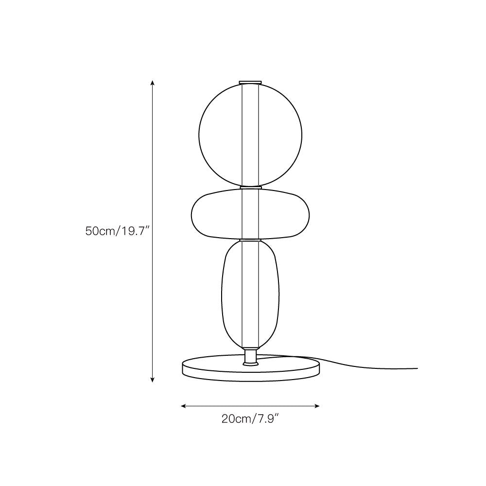 Tafellamp Glas Metaal LED 20cm Dimbaar Afstandsbediening Decoratieve Bureaulamp Woonkamer Slaapkamer | Sulvida