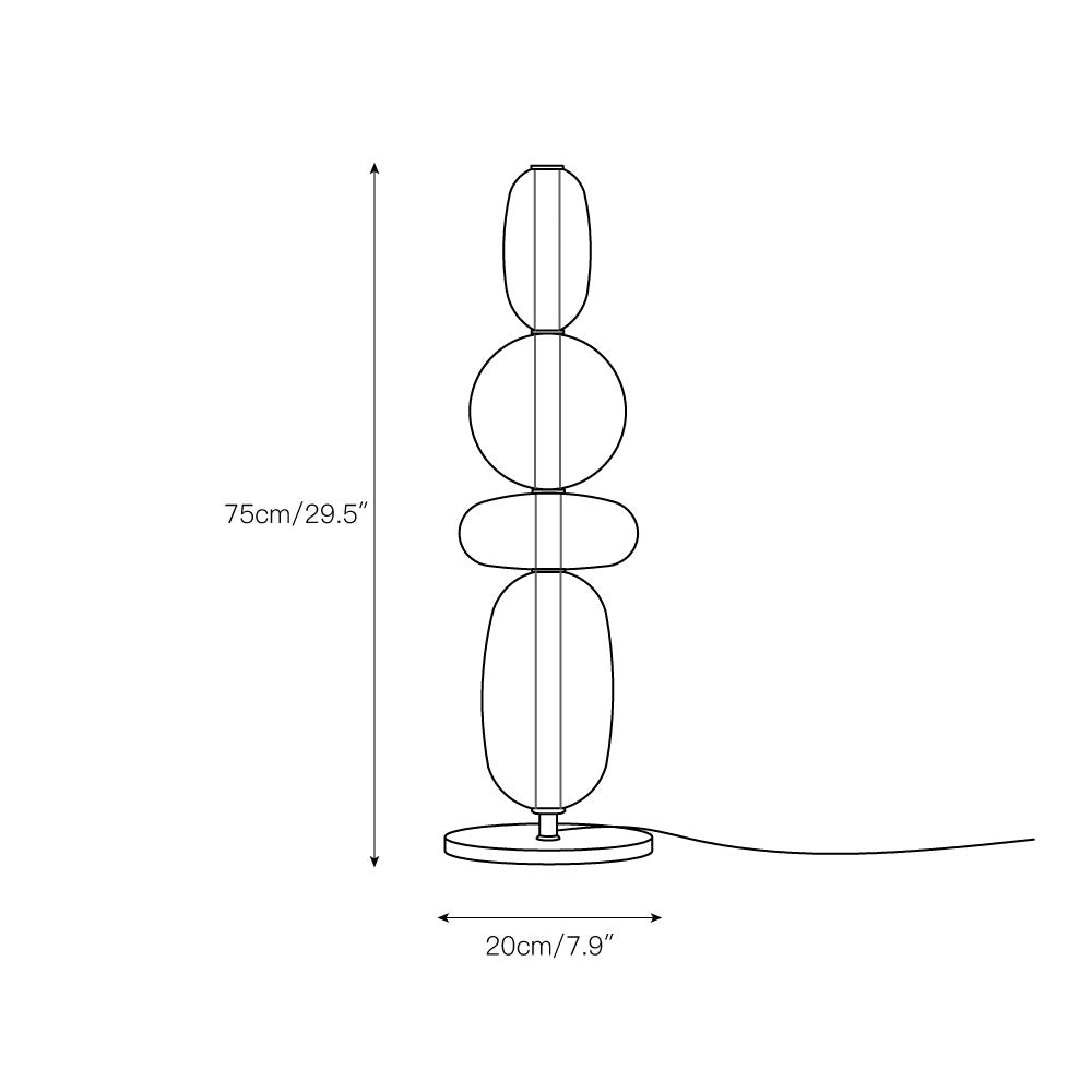 Tafellamp Glas Metaal LED 20cm Dimbaar Afstandsbediening Decoratieve Bureaulamp Woonkamer Slaapkamer | Sulvida