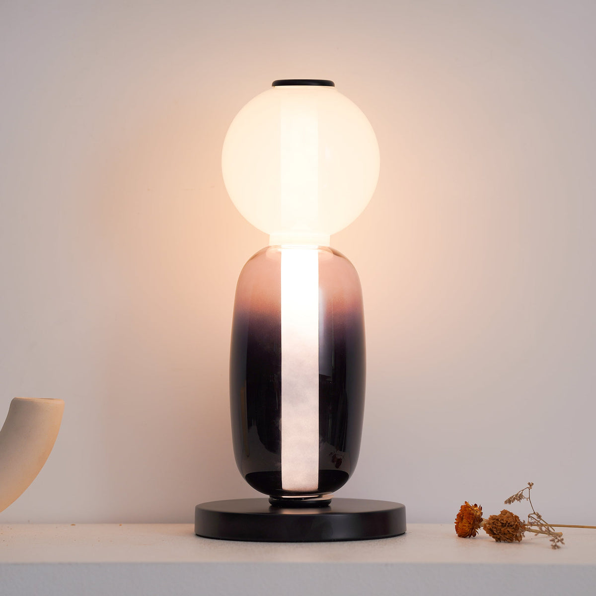 Tafellamp Glas Metaal LED 20cm Dimbaar Afstandsbediening Decoratieve Bureaulamp Woonkamer Slaapkamer | Sulvida