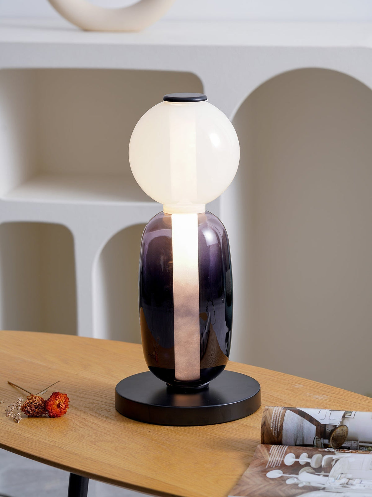 Tafellamp Glas Metaal LED 20cm Dimbaar Afstandsbediening Decoratieve Bureaulamp Woonkamer Slaapkamer | Sulvida