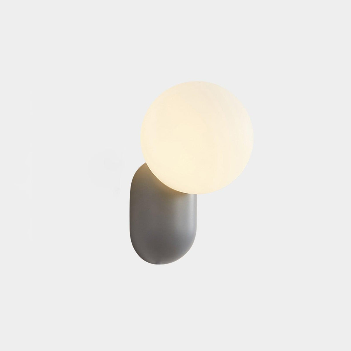 Minimalistische Wandlamp met Glazen Bol Sfeervolle Muuverlichting Roze Zwart Wit Grijs Retro Slaapkamer | Sulvida