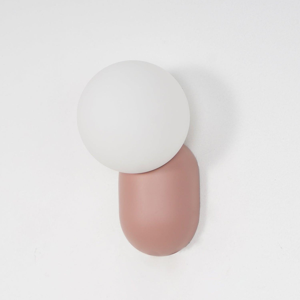 Minimalistische Wandlamp met Glazen Bol Sfeervolle Muuverlichting Roze Zwart Wit Grijs Retro Slaapkamer | Sulvida