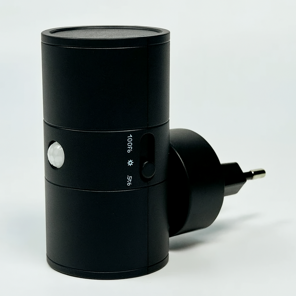 Dimbare LED-Nachtlamp voor in het Stopcontact met Trekschakelaar – Compact Stekkerlampje voor Gang, Slaapkamer en Toilet in Strak Modern Design – Stekkerverlichting Met Warmlicht Sfeerverlichting | Sulvida