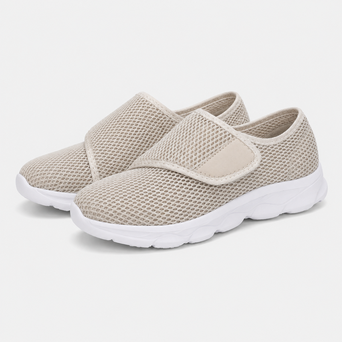 Orthopedische Wandelschoen Brede Pasvorm Verstelbaar Ademend Mesh Comfortabel Lopen Zwart Blauw Beige | Sulvida