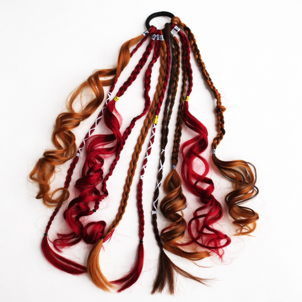 Dreadlock-Ponytail met Kralen Shells Boho Haarstyling Festival Accessoire Hippie Haar Extensie Ibiza Look | Sulvida