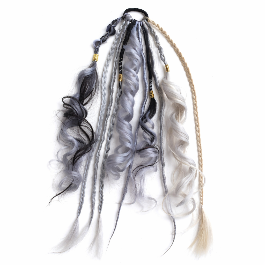 Dreadlock-Ponytail met Kralen Shells Boho Haarstyling Festival Accessoire Hippie Haar Extensie Ibiza Look | Sulvida