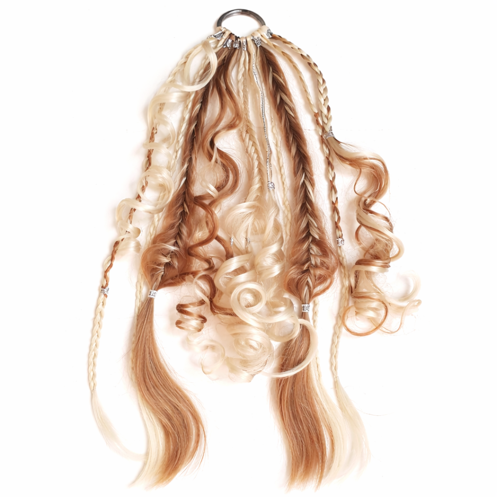 Dreadlock-Ponytail met Kralen Shells Boho Haarstyling Festival Accessoire Hippie Haar Extensie Ibiza Look | Sulvida