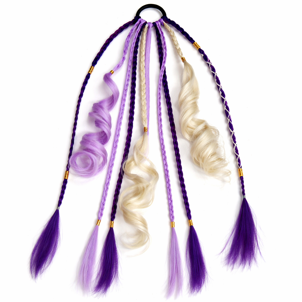 Dreadlock-Ponytail met Kralen Shells Boho Haarstyling Festival Accessoire Hippie Haar Extensie Ibiza Look | Sulvida
