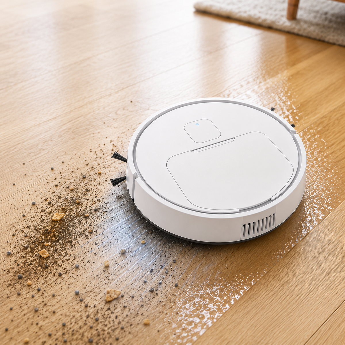 Robotstofzuiger met Dweilfunctie voor Harde Vloeren en Tapijt Automatische Navigatie Slim Reinigen Thuiszorg | Sulvida