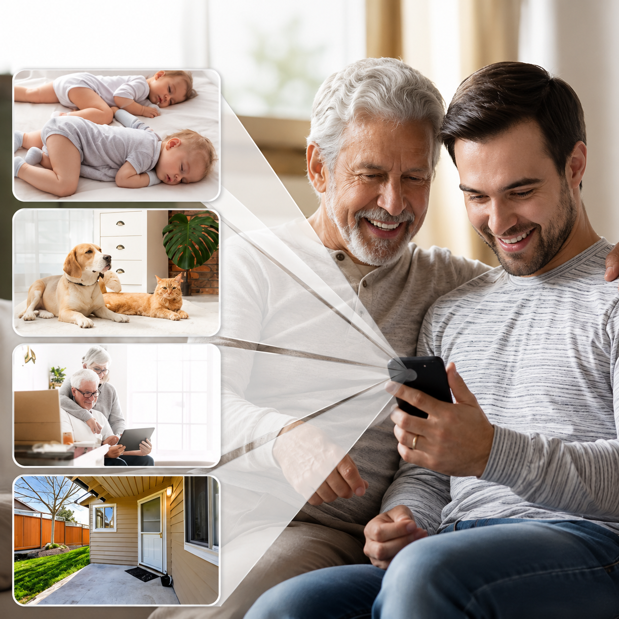 Compacte Mini Beveiligingscamera HD 1080P met Nachtzicht en Bewegingsdetectie voor Binnen- en Buitenbewaking Draadloos Eenvoudig te Installeren | Sulvida