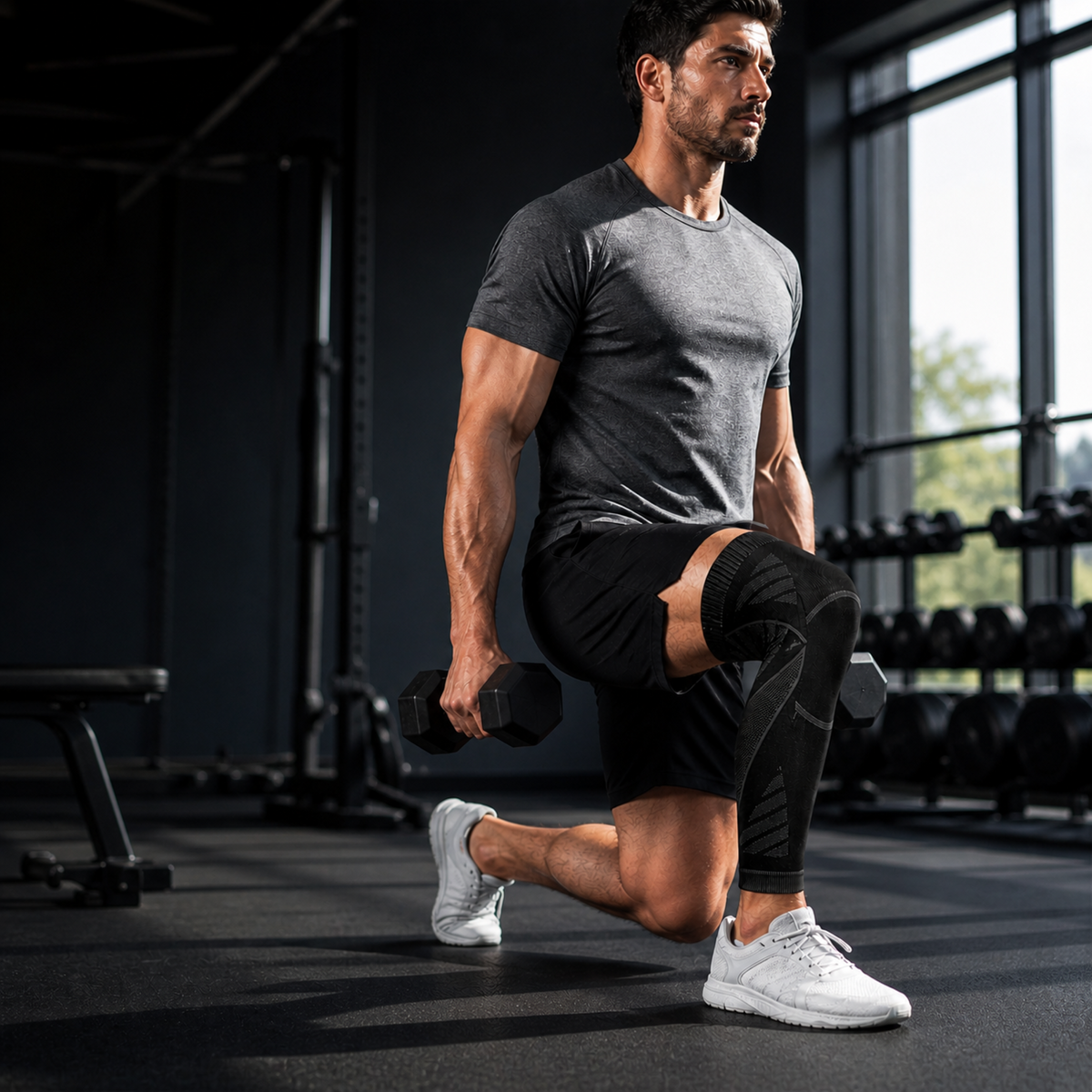 Full-leg Compressiekous Beenbeschermer Steun Sportbrace Knie en Onderbeen voor Hardlopen en Training | Sulvida